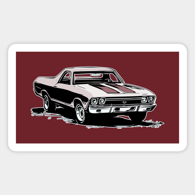 Red 68 El Camino Magnet by ZoeysGarage